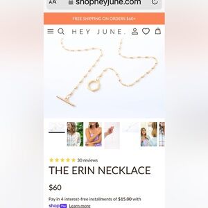 Hey June gold filled necklace 15 inch